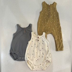 Lot of 3 Quincy Mae Rompers - 2 Bubble Rompers